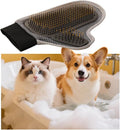Pet Grooming Glove, Gentle Dog Bathing Shampoo Brush Massage Mitt, Deshedding for Dogs Cats Rabbits Horses 1-Pack