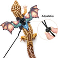 Bearded Dragon Leash, Adjustable Portable Reptile Leash with Cool Wings for Gecko, Bearded Dragon, Iguana, Hamster, Guin