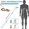 50" Collapsible Stainless Steel Snake Grabber Tool: Multi-Functional Hook, Tongs, Pole, Reacher for Safe Snake Handling 