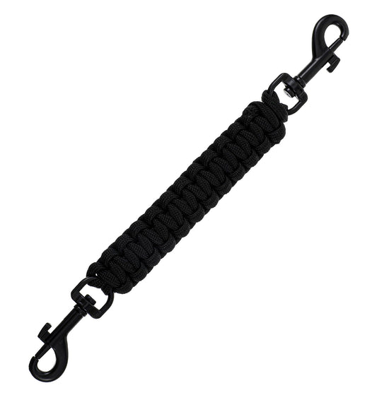 Prong Collar for Dogs, Handmade Backup Prong Collar Safety Clip with Double-Ended Clasp, Secure Connector for Prongs Pinch Collars Leash Harness Accessories (Black)