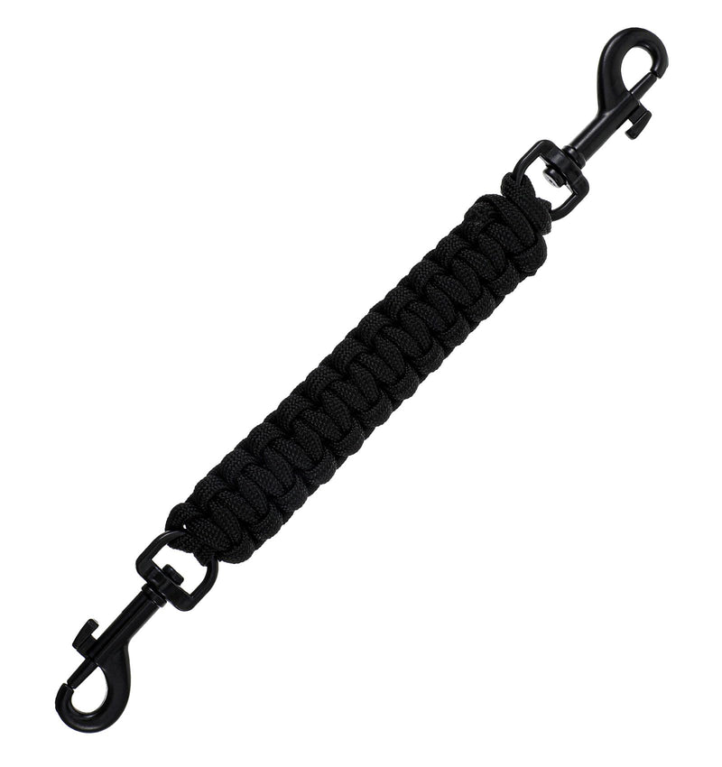 Prong Collar for Dogs, Handmade Backup Prong Collar Safety Clip with Double-Ended Clasp, Secure Connector for Prongs Pinch Collars Leash Harness Accessories (Black)