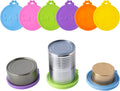 6Pack Pet Food Can Cover Lids with Stainless Steel Spoon for Cat Dog Canned Food Universal 1 Fits 3 Size Cat Can Covers Lids