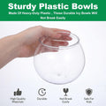 6 Pack Clear Fish Bowls 27oz – Unbreakable Plastic Round Vases for Drinks, Candy, Table Centerpieces, Party Decor & Home