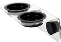 WACOOL Magnetic Reptile Ledge, Acrylic Gecko Feeding Ledge with 6PCS Cups, Reptile Food Water Feeder Dish for Geckos Igu