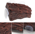 Turtle Basking Platform, Resin Bark‑Textured Turtle Dock with 3 Suction
