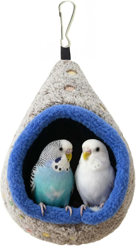 MuYaoPet Bird Parrot Nest Hammock for Parakeet Conure Lovebird Small Animal Hamster Sugar Glider Hanging Bed Hideout House (S(Length:6.2inch), Gray)