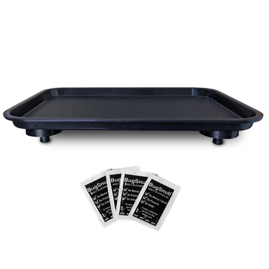 BugSnub Ant Proof Tray - Waterless, Moat Free Cat and Dog Food Tray for Crawling Pest Free Pet Food Feeding Station. Kitchen Sweets and Trash, Ant Free Platform.