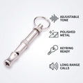 Jinshining Silver Adjustable Ultrasonic Dog Whistle,Portable Whistle Pet Whistle Supersonic Whistle Dog Whistles for Pet