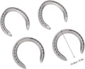 Fdit 4Pcs Aluminium Alloy Horseshoes Horse Riding Tool Equipment Accessories(3#)