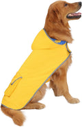HDE 2-in-1 Reversible Dog Raincoat Hooded Poncho Rain Jacket YLW Duck XL