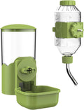 Automatic Pet Food Water Dispenser, Auto Gravity Pet Feeder Water Bottle Set for Cage, Feeding Station for Puppy Kitten 