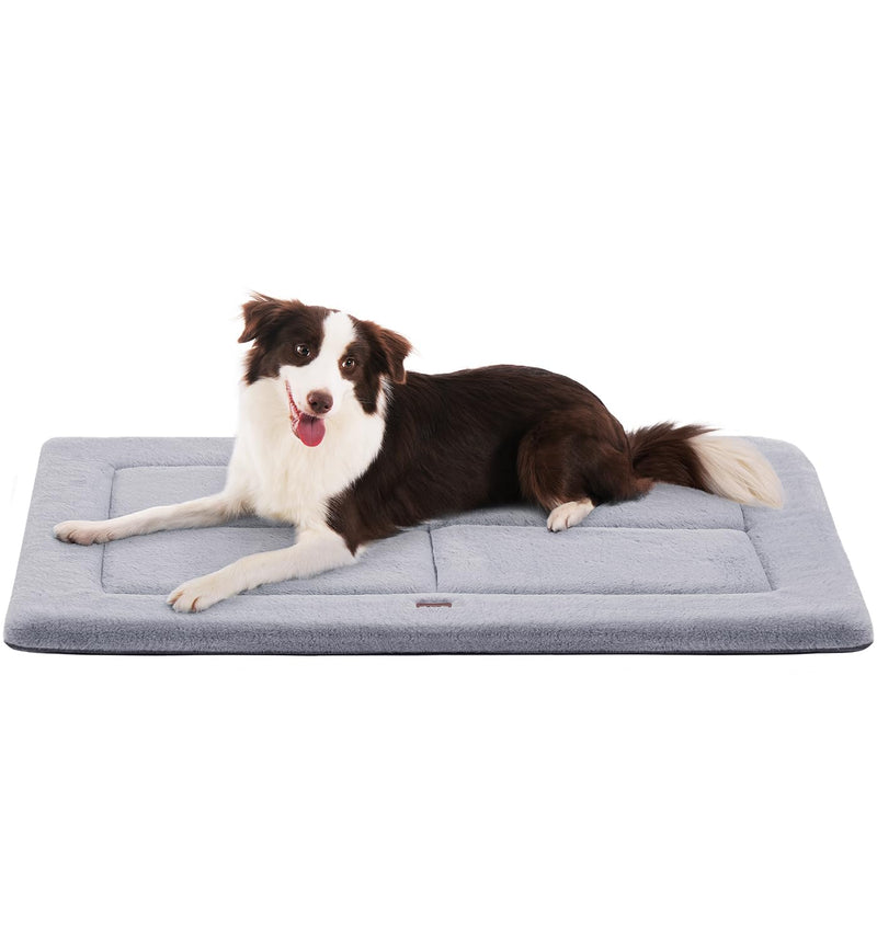 Made4Pets Dog Crate Pad Bed for Medium Large Dogs, Washable & Reversible, Anti-Slip Kennel Mat for Cozy Sleeping, Soft Fluffy Dog Bed for Indoor & Outdoor Use, 35