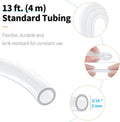 Pawfly 13 Feet Airline Tubing Standard Aquarium Air Pump Accessories with Air Stones, Check Valves, Suction Cups and Con
