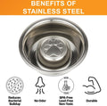 Neater Pet Brands Stainless Steel Slow Feed Dog Bowl for Fast Eating Small Breeds, Metal Slow Feeder Dog Bowl Fits in Cat & Small Neater Feeders, for Puppy or Dogs (< 15 lbs), 3/4 Cup Food Capacity