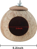 Bird Nest for Cage Natural Coconut Shell Bird House Parakeet Nesting 2 Pack