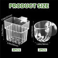 8 Pack Aquarium Plant Holder, Clear Hanging Planter Cups with Drainage Hole