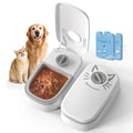 NeatenWise 2-Meal Timed Cat Feeder, 48H Wet Food Dispenser with Ice Packs, 700ml Capacity, Battery Powered for Cats & Small Dogs