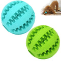 Sunglow 2 Pack Dog Toy Ball，Nontoxic Bite Resistant Teething Toys Balls for Small/Medium/Large Dog and Puppy Cat, Dog Pet Food Treat Feeder Chew Tooth Cleaning Ball Exercise Game IQ Training