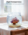 Pawfly 0.5 Gallon Mini Plastic Fish Bowl, Unbreakable Small Fishbowl Desktop Aquarium, Clear Round Plastic Fish Tank for