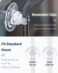 Pawfly 20 Pack Aquarium Suction Cups with Clips and Adjustable Zip Ties Cables Fish Tank Tools for Binding Moss Holding 