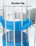 Pawfly 4 Pcs Bird Water Dispenser, Cage Accessories for Parrot & Hamster, Bird Feeder for Cage, White & Blue Waterer for