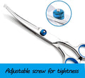 Curved Dog Grooming Scissors,Stainless Steel Pets Grooming Shears
