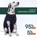 Kuoser Dog Surgery Recovery Suit, Soft Breathable Dog Recovery Suit for Female Spay Male Nueuter, Anti Licking Puppy Onesie Pet Surgical Suit for Dogs Abdominal Wounds Skin Disease, Blue Strips 2XL
