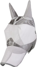 Harrison Howard Full Face Horse Fly Mask UV Protection and Breathable for Equine Use Comfortable Grey L