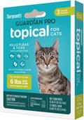 Sergeant's Guardian PRO Flea & Tick Topical Cats 6 lbs+, 3-Month