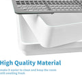 PODOO Rabbit Litter Box – Training Potty Tray for Guinea Pig & Small Pets · Spacious Grid Pan with Low Entrance, Easy-Cl