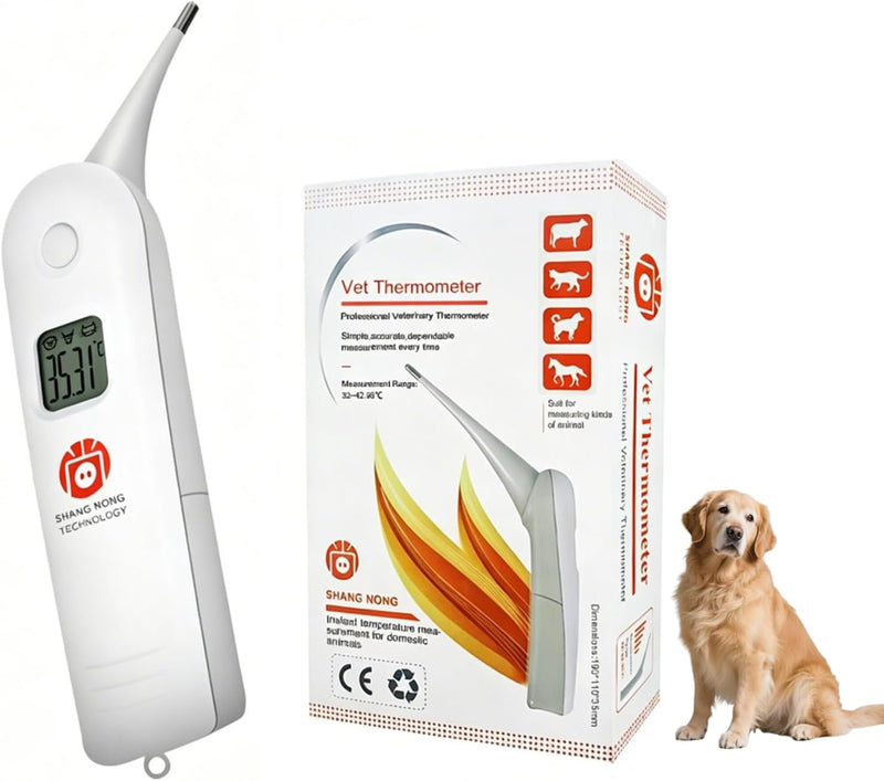 Animal Electronic Ehermometer Pet Thermometer Digital Thermometer is a Fast Rectal Thermometer for Dogs,Horse, Cats, Pigs,Sheep