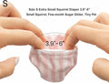 3Pcs Extra Small Squirrel Diapers Reusable (Size S, 3.9" – 6" Waist)