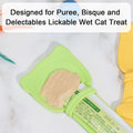 MeowAroma Cat Treat Spoon Squeeze, Sliding Kitten Strip Feeder Suitable for Puree and Delectables Bisque Lickable Wet Cat Treats, 2Pcs Pet Food Dispenser for Puppies Small Pets
