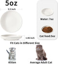 Howise 3 PCS Ceramic Cat Bowls, 5.5 in Pet Bowl Cat Dishes for Food and Water, Small Dog Dish(White)