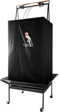 Colorday Good Night Bird Cage Cover for Large Bird Cage with Play Top (Patented), Black 68"