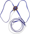HANABASS Tortoise Pet Hauling Rope Adjustable Suede Blue