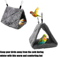 Yinprwi 2 Pack Warm Bird Nest House Shed Hut Parrot Sleeping Bed Hanging Hammock Snuggle Cave Birds Hut Hideaway Tent for Pet Parrot Macaw Budgies Cockatiels Cockatoo Lovebird Size S (Blue&Grey)