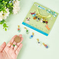 DELORIGIN 12pcs Evil Eye Heart Collar Pendants for Cat Dog, Gemstone Jewelry Charms Lampwork Pet Collar Pendants Clip-on Charms for Bag Decor Keychain Pet Necklace Training Home Decoration
