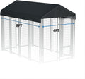 8' x 4' Outdoors Replaceable Dog Kennel Cover 420D Heavy Duty Waterproof Dog Kennel Canopy Covers - Black (Includes cover only)