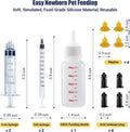Kitten Bottle Feeding Kit, Newborn Nursing Bottle with Silicone Nipples, 10 FR Feeding Tube, Pet Pill Shooter, Aspirator