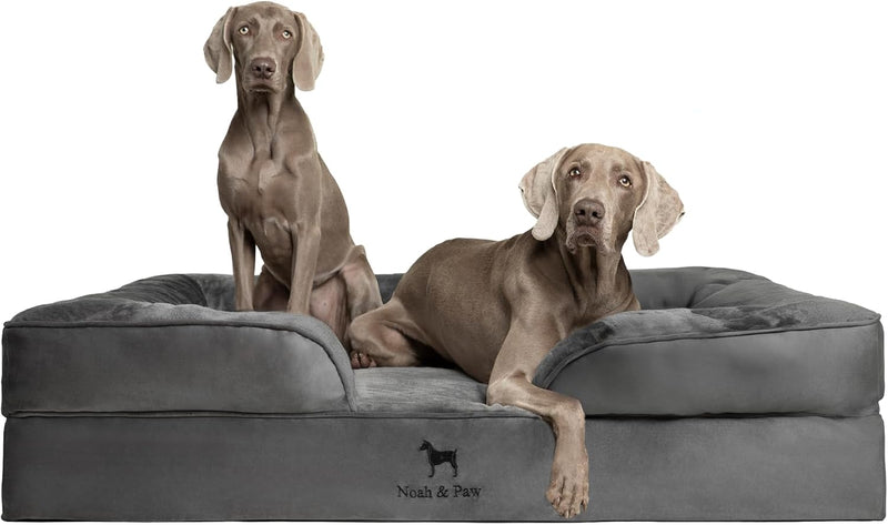 NOAH & PAW XXL Dog Bed, Orthopedic Memory Cooling Foam (2X Base) 55x45x11in