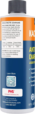 Dog Anti Diarrhea Liquid for Dogs & Puppies, 8 fl oz (236 mL) – Fast Acting Diarrhea Relief with 8% Kaolin, Upset Stomac