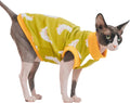 Sphynx Hairless Cat Summer Cotton T-Shirts Cat Vest Pet Clothes, Round Collar Vest Kitten Shirts Sleeveless, Cats & Small Dogs Apparel (Goose, XL (9-13 lbs))