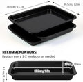 Tessco for you 3 Pcs Kitten Litter Box Shallow Low Entry Open Cat Litter Box Waterproof Plastic Small Rabbit Pan Tray Travel Toilet for Senior Cat Kitten Training(Black,15.1 x 12 x 1.4 Inch)