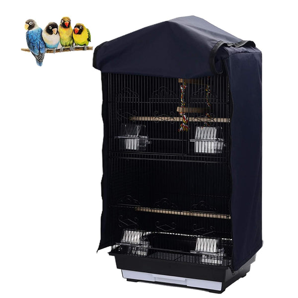 QBLEEV Birdcage Covers, Parrot Large Cage Cover Shade, Pet Universal Blackout Windproof Light-Proof Sleep Reduces Distractions Night Accessories Cloth Without Cage-14.1x18.5x35.4in (LxWxH)