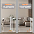 Fairy Baby Extra Wide Baby Gate for Doorways Auto Close Safety Gates for Bedroom, Fits 57.5 Inch to 62 Inch with Pressure Mounted Extention Kit, White