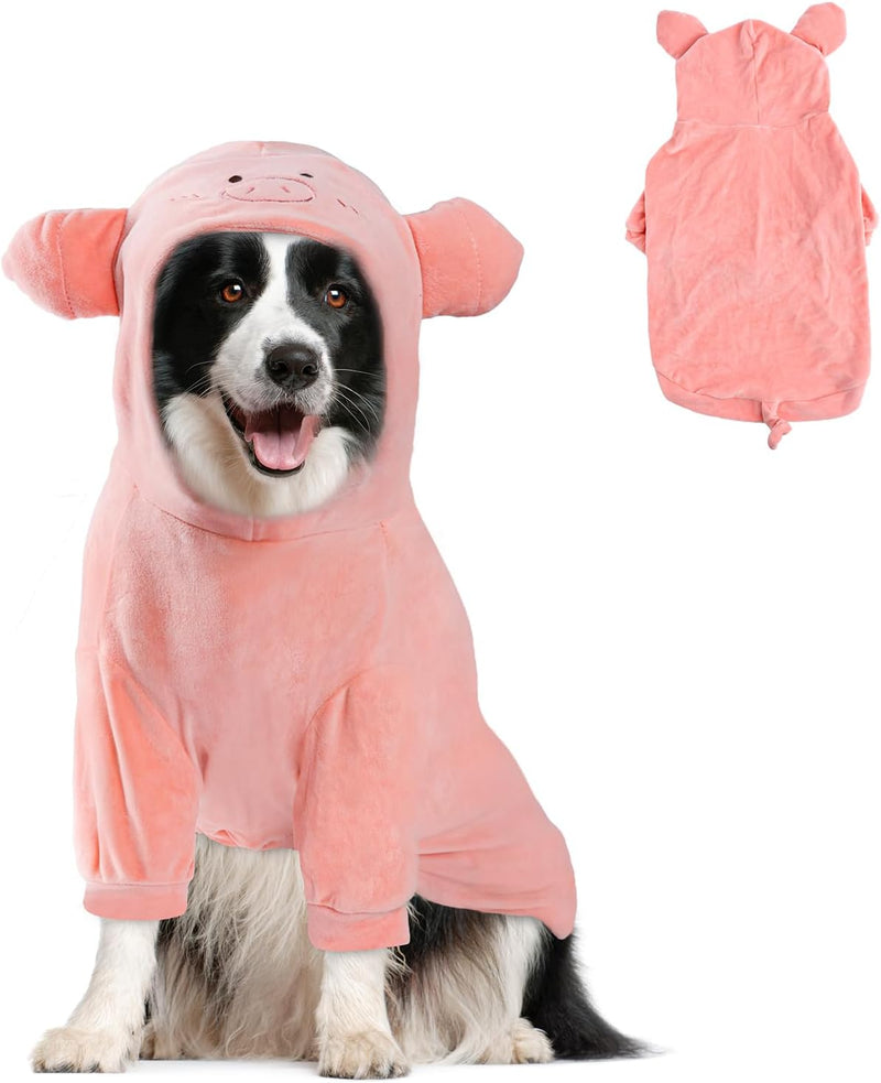 NACOCO Halloween Pig Dog Costume - Pet Christmas New Year Hoodie Warm Party Coat Outfit for Small and Medium Cat Dog Clo