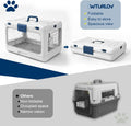 Collapsible Hard Cat Carrier Small Dog Cat Travel Crate Pet Clear