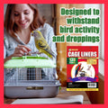 HA SHI Large Bird Cage Liners, 31 x 21.5 in, 120 Ink-Free Newsprint Sheets
