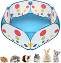 Portable Small Animals Playpen, Outdoor/ Indoor Pop Open Pet Exercise Fence, Guinea Pig Accessories Metal Wire Yard Fenc